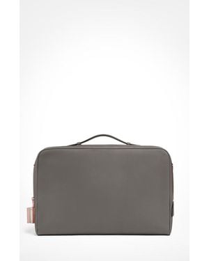 Aviteur Cristallo Soft Laptop Briefcase - Gray