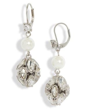 CRISTABELLE Imitation Pearl Drop Earrings - White