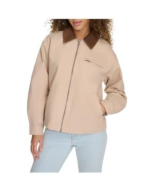 Levi's Cotton Twill Utility Jacket With Corduroy Collar - Natural