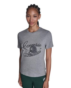 Converse Athletics Script T-Shirt - Gray