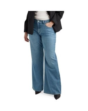 Mango Mid Rise Flare Jeans - Blue