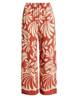 a.ren Acacia Wide Leg Pants - Red
