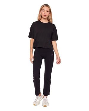 Rebody Active Cozy Boxy Tee Short Sleeve Top - Black