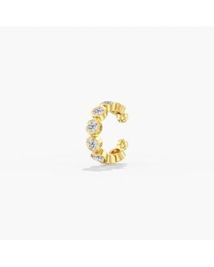Everlee Bezel Lab Diamond Ear Cuff - Metallic