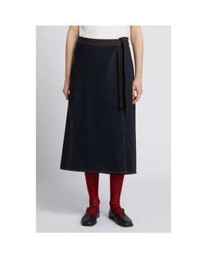 MM by Max Mara Rane Belted Midi Skirt - Black