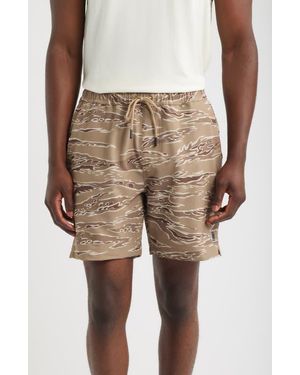 Brixton Journey Active Water Repellent Performance Shorts - Natural