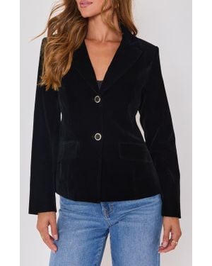 Vici Collection Polished Way Velvet Blazer - Black