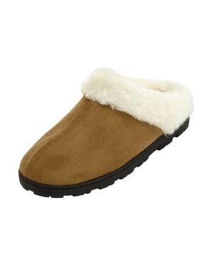 Comfortview The Andy Fur Clog Slipper - Natural