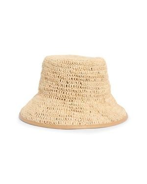 Vince Woven Raffia Bucket Hat - Natural