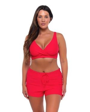 Sunsets Escape Laguna Swim Short Bottoms - Red