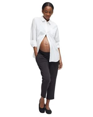 Ingrid & Isabel Maternity Poplin Button Down - White