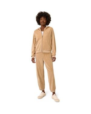Pact Organic Cotton Pure Velour Zip Hoodie - Natural