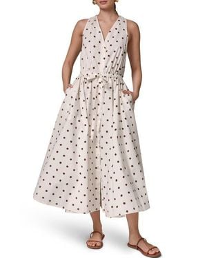 Donna Karan Stretch Poplin Maxi Dress - Multicolor