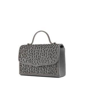 Lady Couture Rhinestone Handbag - Metallic