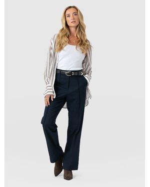 Saint + Sofia Harlow Straight Leg Pant - Blue