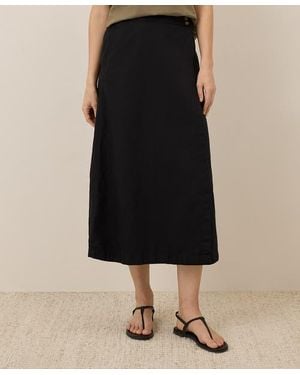 Pact Canopy Linen Wrap Skirt Made With Organic Cotton - Black