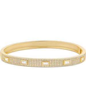 SHYMI Baguette And Pavé Bangle - Metallic