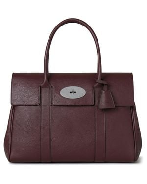 Mulberry Bayswater Grained Leather Satchel - Purple