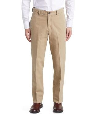 Berle Charleston Flat Front Khakis - Natural