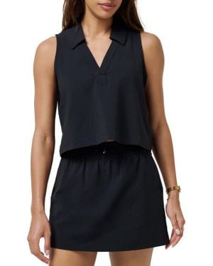 Travis Mathew Timeless Breezeblend Sleeveless Polo - Black