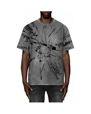 Purple Brand Oversize Heavyweight Graphic T-Shirt - Black