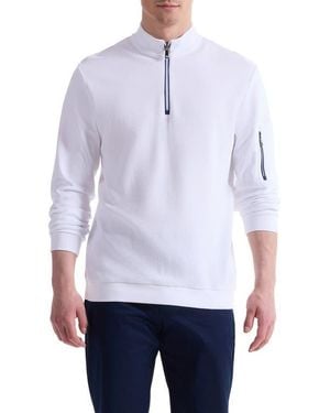 Bugatchi Soft Touch Quarter Zip - White