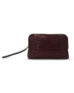 Youzey Muse Mini Croc Cosmetic Clutch - Brown