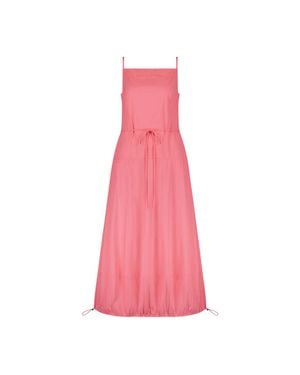 Lela Rose Cotton Poplin Bubble Hem Dress - Pink