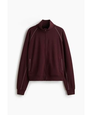 H&M Scuba Knit Track Jacket - Red