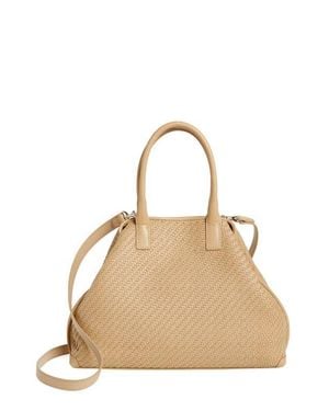 Akris Small Ai Woven Leather Tote - Natural