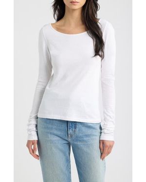 RE/DONE Monroe Long Sleeve T-Shirt - White