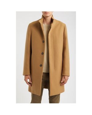 Theory Belvin Longline Coat - Brown