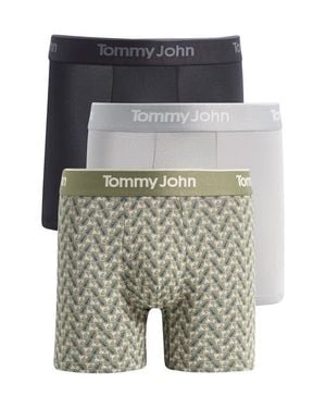 Tommy John Assorted 3-Pack Second Skin 4-Inch Stretch Modal Boxer Briefs - Gray