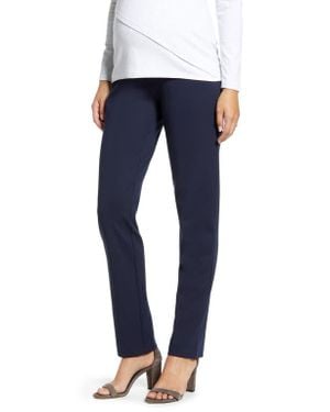 ANGEL MATERNITY Straight Leg Maternity Pants - Blue