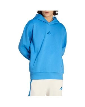 adidas All Szn Oversize Fleece Pullover Hoodie - Blue