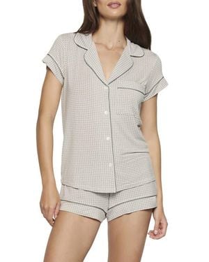 Eberjey Gisele Printed Short Pajamas - White