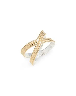 Anna Beck Classic Crossover Ring - White