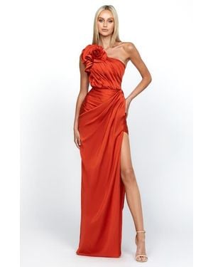 Bariano Vacation Asymmetric Gown - Red