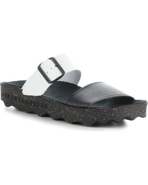 ASPORTUGUESAS Coly Platform Slide Sandal - White