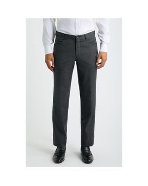 Jack Victor Sage Melange Stretch Wool Pants - Blue