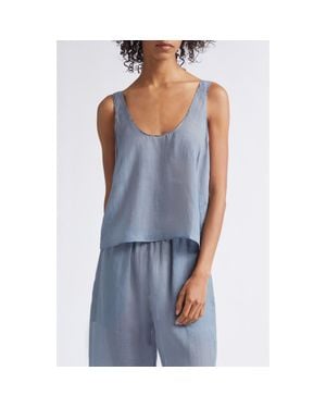 Leset Niko Scoop Neck Tank - Blue