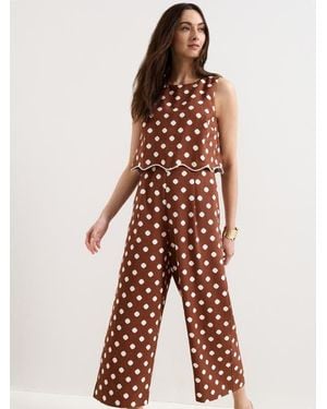 Phase Eight Alia Spot Jumpsuit - Red