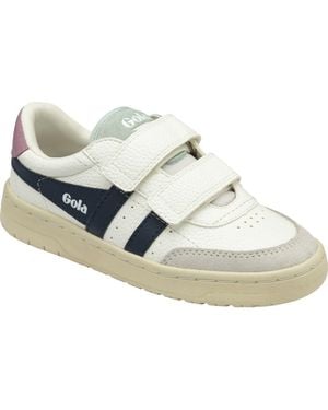 Gola Kids' Falcon Strap Sneaker - White