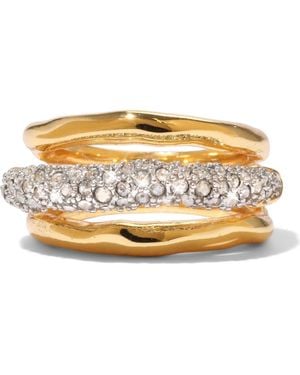 Alexis Solanales Crystal Orbiting Ring - Metallic