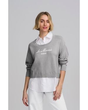 Elle Collection Le Marais Twofer Sweater - Gray