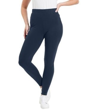 June + Vie Classic Ankle Legging - Blue