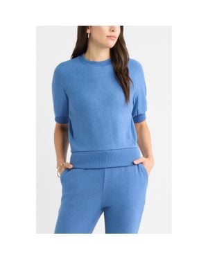Caslon Bubble Sleeve Sweatshirt - Blue