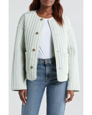 Lucky Brand Reversible Quilted Jacket - Gray