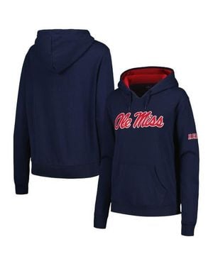 Stadium Athletic Ole Miss Rebels Big Logo Pullover Hoodie - Blue