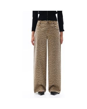 Bayeas High Waist Wide Leg Jeans - Brown